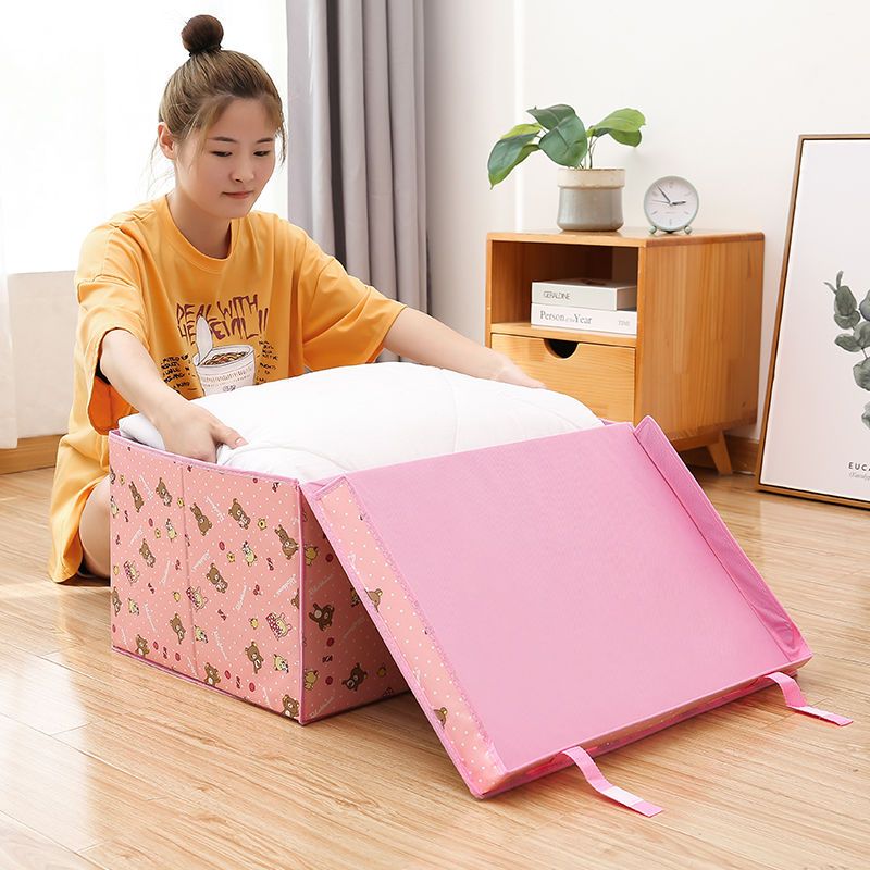 布艺收纳箱装被子衣服整理箱子衣物储物箱超大号视频