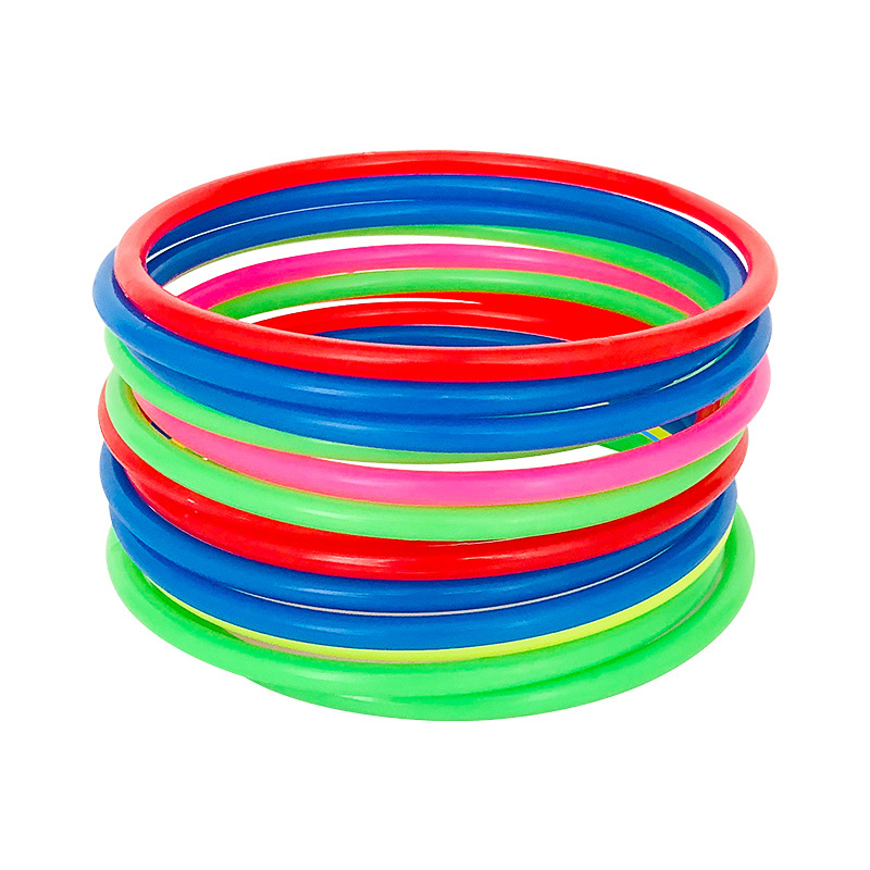 儿童套圈玩具夜市地摊摆摊套圈环保塑料圈亲子幼儿园互动游戏道具8cm