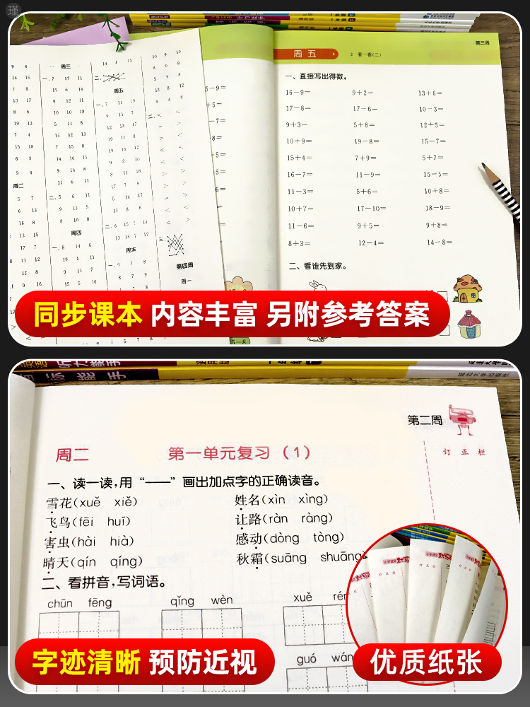 语文默写能手[苏教版]+数学计算能手[苏教版] 五年级上 [正版]2024版默写能手计算能手一二三四五六年级上下册人教/高清大图