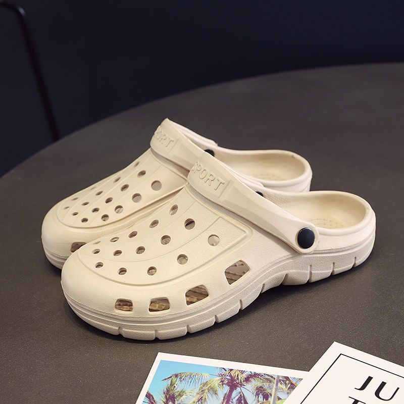 夏季凉拖包头拖鞋大头男士凉鞋休闲洞洞鞋软厚底沙滩鞋情侣凉鞋女601