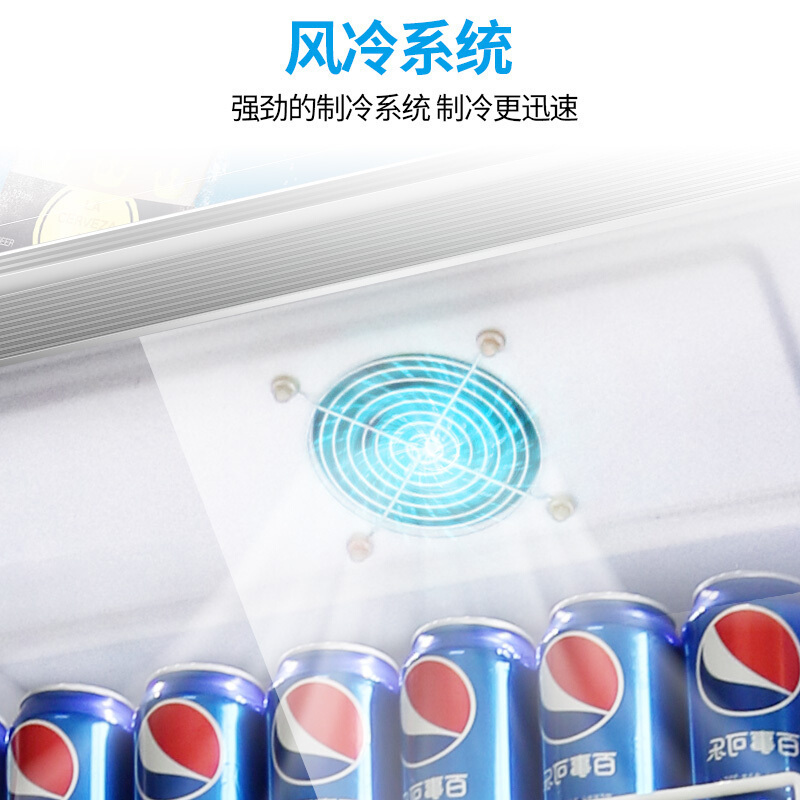 飞天鼠(FTIANSHU) 双门展示柜商用冷藏柜立式冷柜 饮料展示柜冷藏商用冷柜蔬菜水果保鲜柜便利店冰箱 风冷无霜