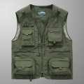 啄木鸟工装马甲男士夏季新款户外摄影钓鱼背心机能多口袋马夹外套 8512军绿色 4XL建议180-195
