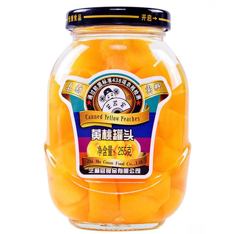 芝麻官水果罐头黄桃罐头255g