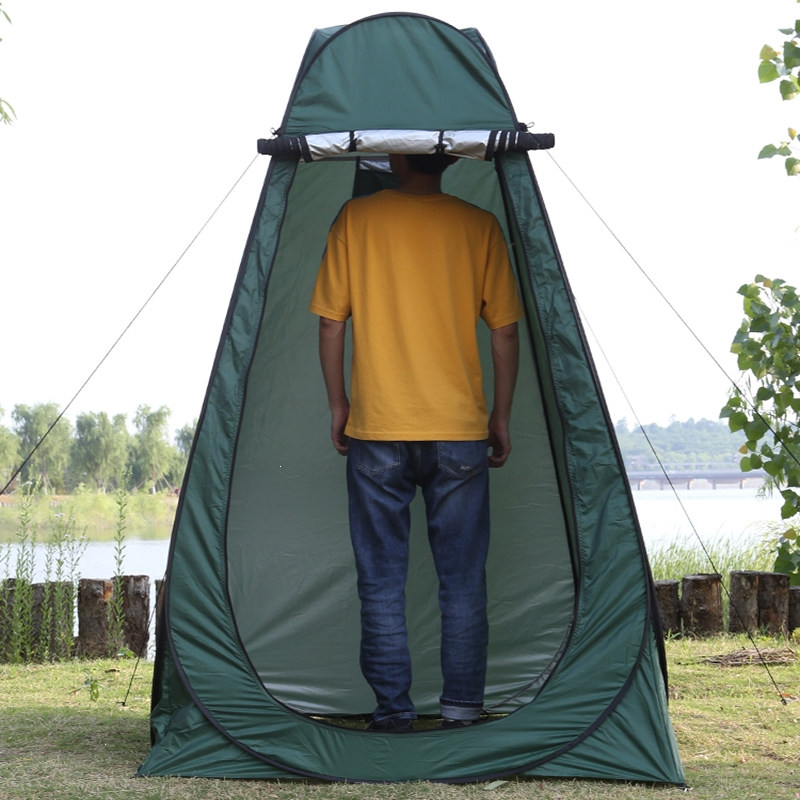 闪电客户外洗澡帐篷简易沐浴房浴罩帐家用移动农村厕所更衣帐篷钓鱼