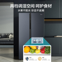 美的(Midea)601升双开门 9分钟急速净味 智能杀菌 一级能效 对开门家用冰箱BCD-601WKPZM(E)