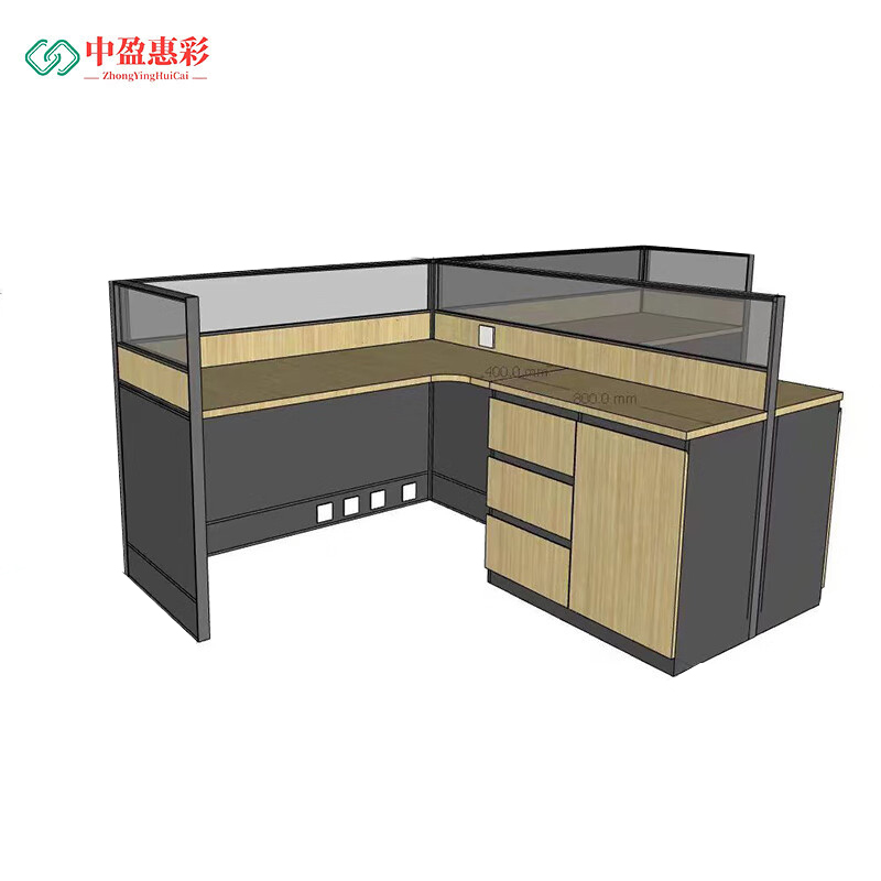 中盈惠彩 屏风办公桌 HCPFGW1 150*150*115cm张