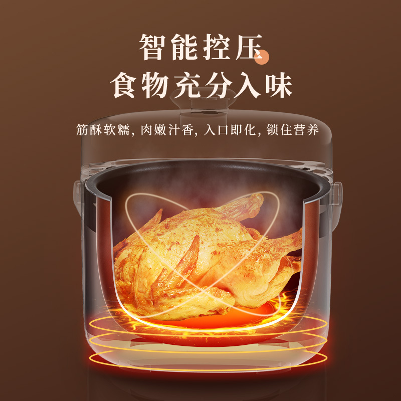 苏宁宜品×韩国现代电压力锅家用智能多功能全自动电高压锅饭煲饭锅官方正品