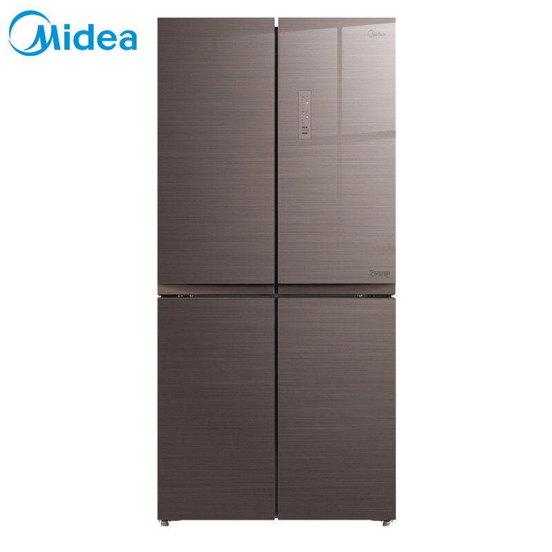 美的(Midea)442升家用十字对开门冰箱玻璃面板铂金净味变频节能风冷无霜BCD-442WGPM(E)