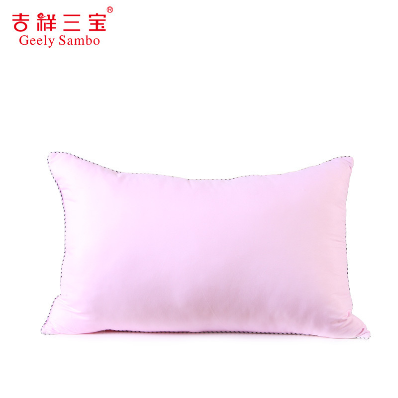 吉祥三宝家纺适舒枕 粉红色 48*74cm 枕头枕芯