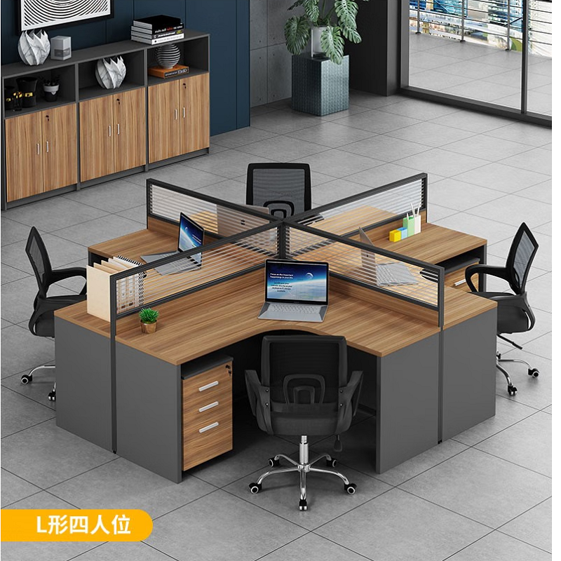 首指（SZ）四人位办公职员桌 SZ-044#高清大图