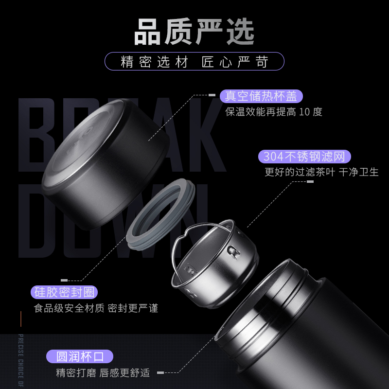 保温杯英国ENO316不锈钢保温杯礼品定制礼盒企业定制送礼佳选