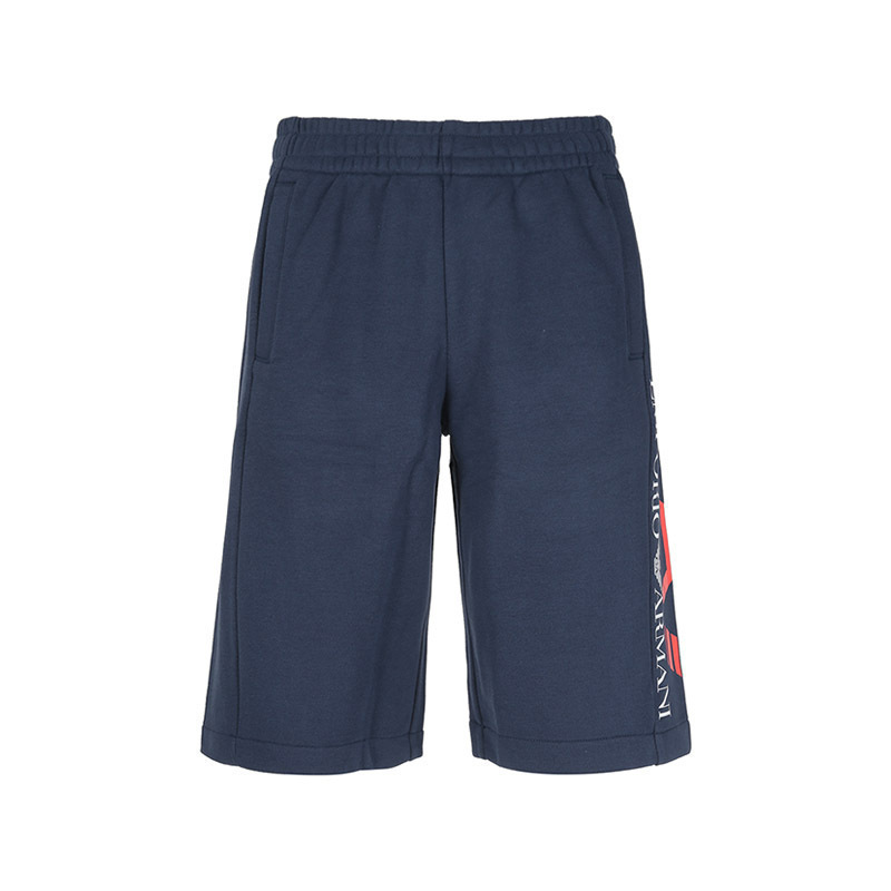 阿玛尼emporioarmaniea7男士棉质黑百慕大短裤运动休闲五分裤3rps57p