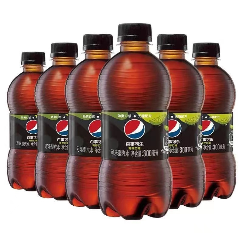百事可乐无糖青柠味可乐碳酸汽水300mL*12瓶小瓶装饮料饮品小可乐饮品整箱