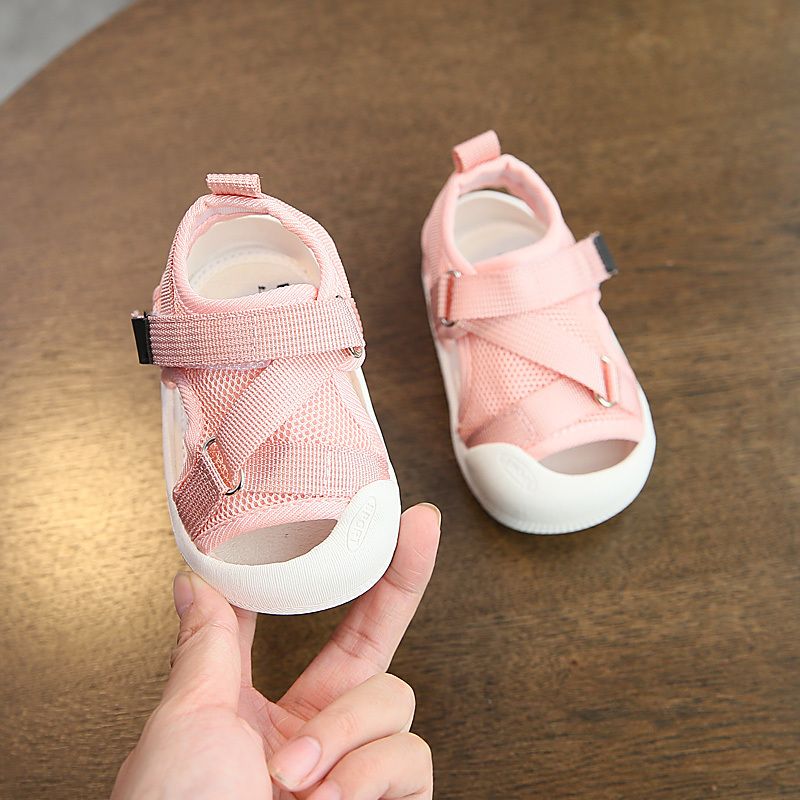 七色王国女宝宝凉鞋男童0-1-2一3岁婴儿凉鞋子学步鞋夏季软底小童幼儿