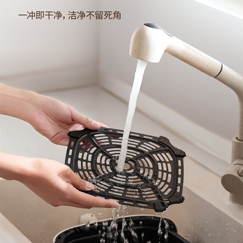 九阳 KL50-J661 空气炸锅 家用定时控温多用途锅不粘内胆易清洗薯条机电烤锅大容量 [白色] 5L高清大图