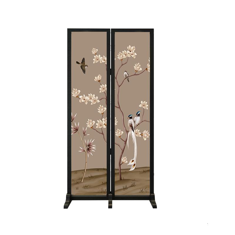 欧式屏风隔断墙客厅餐厅办公酒店卧室遮挡家用移动折叠布艺纱折屏高清大图