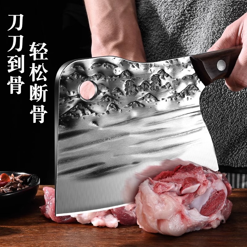 张小泉砍骨刀商用屠夫卖肉加厚家用斩骨刀大骨刀砍牛羊骨头刀8138高清大图