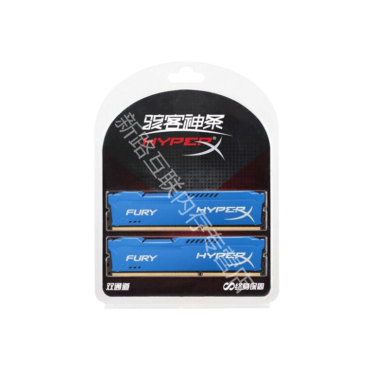金士顿(Kingston)骇客神条 Fury系列 DDR3 1866 16GB(8Gx2条)台式机内存 蓝色高清大图