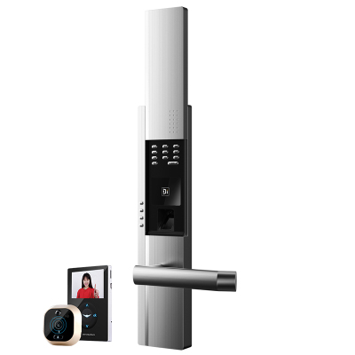 德施曼(DESSMANN)T700指纹锁智能猫眼多重开锁C级锁芯APP指纹密码卡片钥匙开门ios;Android镍拉丝