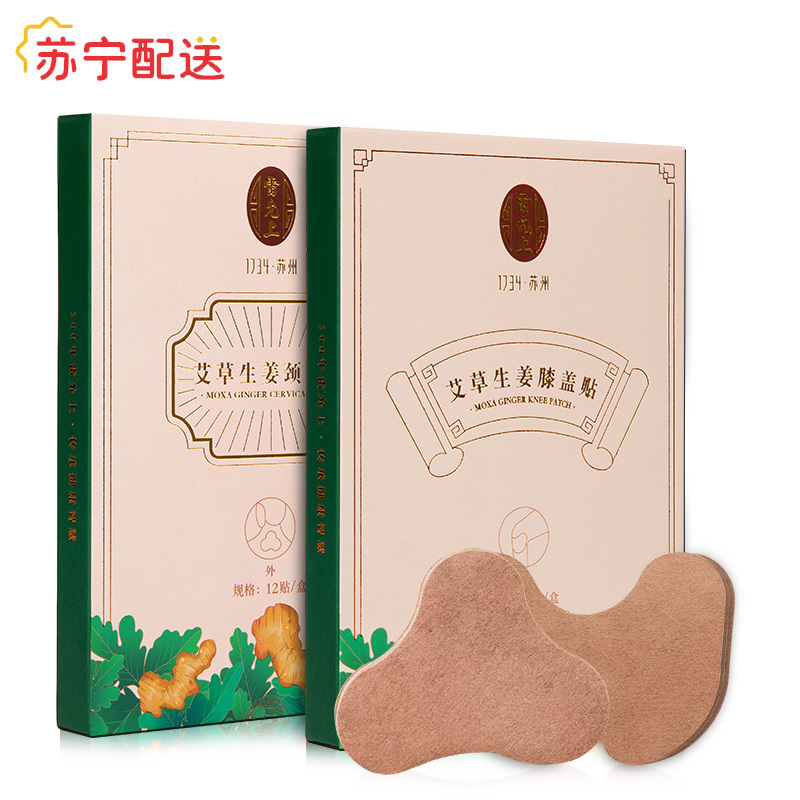 雷允上 艾草膝盖帖艾叶发热热敷贴关节疼痛艾灸贴中医保健脖子不适 一盒/12贴