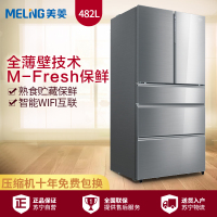 美菱(MELING) BCD-482WQ3M 482升M鲜生全面薄 多门冰箱 变频风冷 净味杀菌 双系统（汉宫灰）