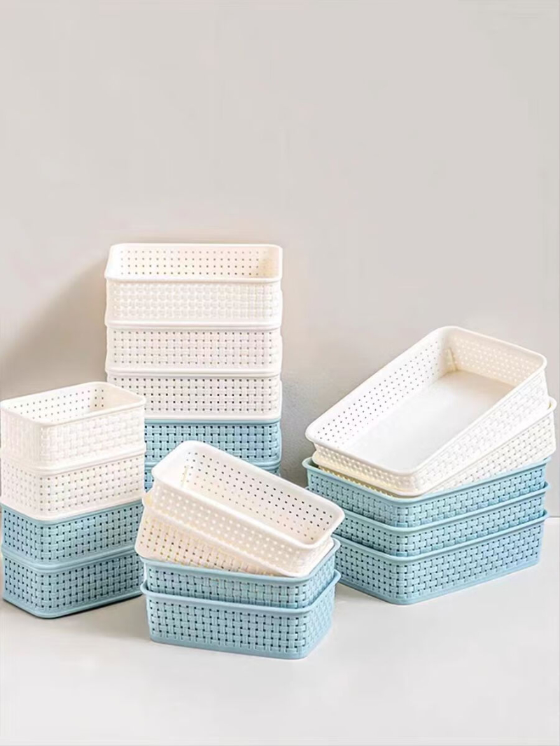 禧天龙(Citylong)L-7173收纳篮(白) 桌面收纳筐办公整理盒化妆品首饰储物篮高清大图