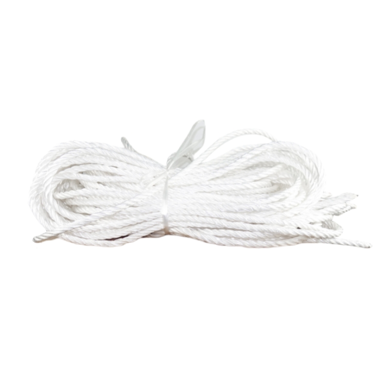 欧时佳 扁担绳 白色聚乙烯扭绳 直径8mm,长4米 1副