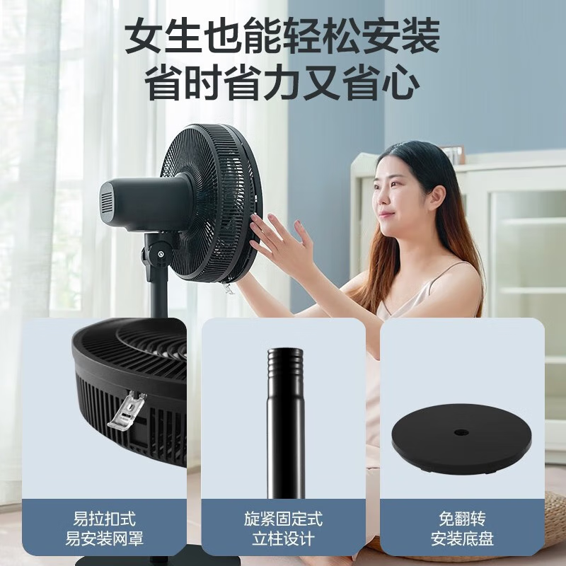 美的(Midea)SAG30KR 电风扇 家用风扇落地扇七叶遥控款大风量落地扇高清大图