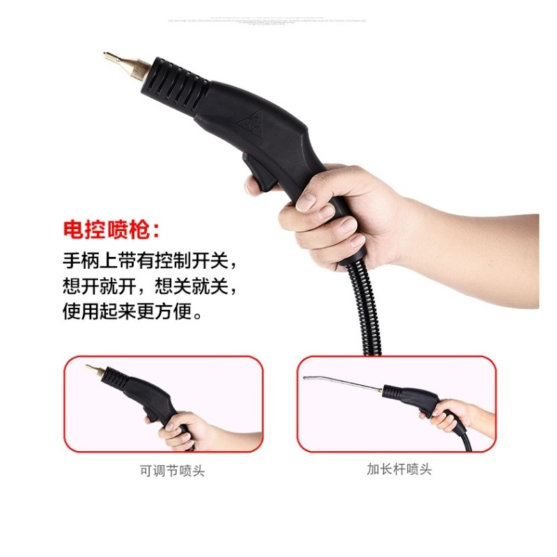 高温高压蒸汽清洗机家用洗车空调商用油烟机厨房家电消毒清洁|黄色[追评送清洗罩2个] 2800w直喷枪