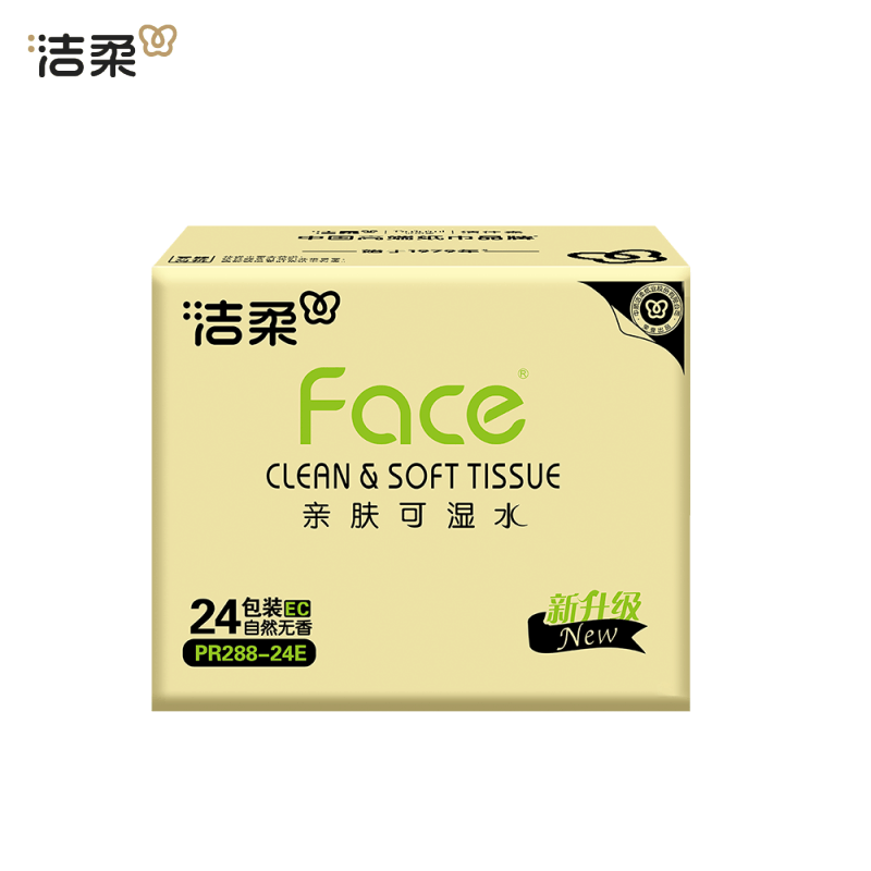 洁柔抽纸 粉Face系列 三层100抽*24包 中规格 面巾纸 餐巾纸 擦手纸 整箱销售图片