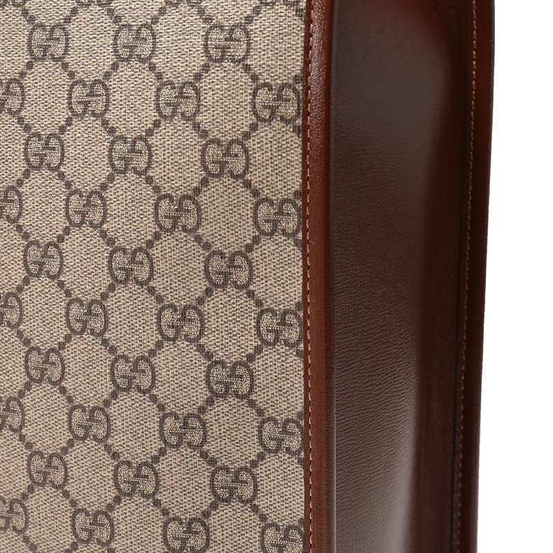 古驰gucci男士帆布配皮interlockingg手提单肩斜挎包托特包购物袋中号