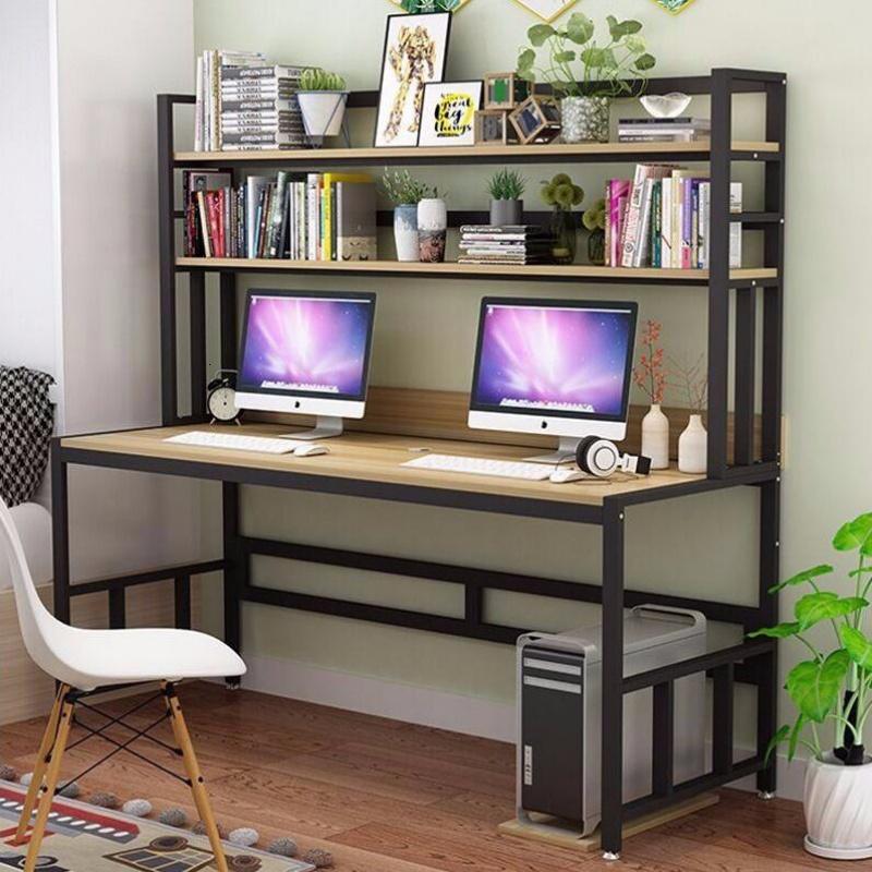 家用电脑台式书桌书架组合简约卧室学习桌办公桌写字桌台定制
