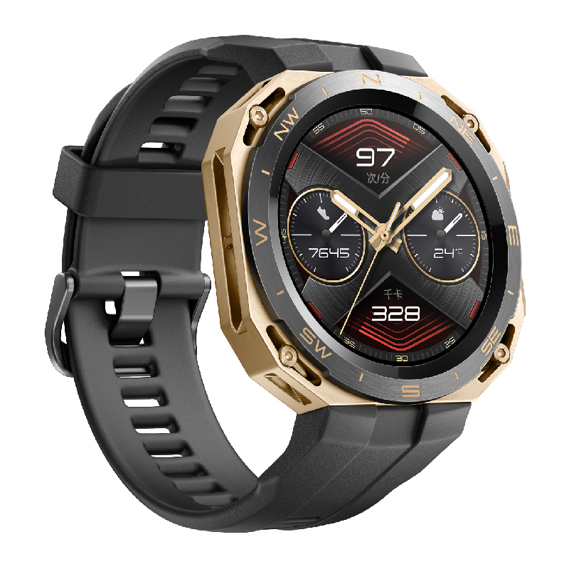 华为/HUAWEI WATCH GT Cyber 曜金黑 都市先锋款 42mm 智能手表 运动手表 血氧心率睡眠压力监测 专业健康 闪变换壳 智能机芯 微信手表版