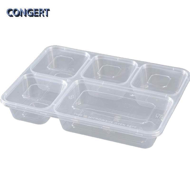 CONGERT 一次性餐盒 大五格1250ml 箱
