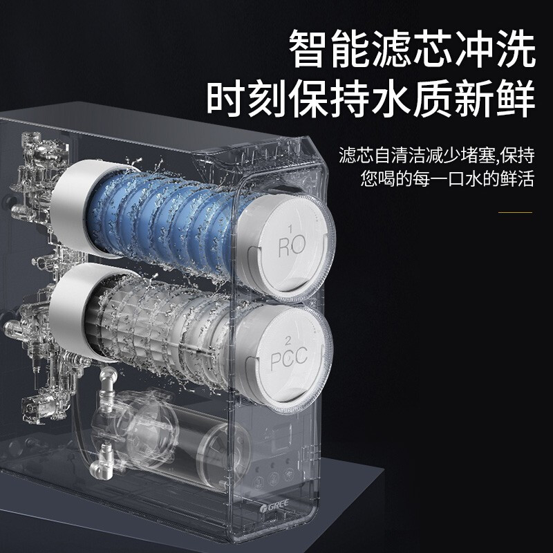 格力(GREE)净水器家用1200G大通量直饮机自来水过滤器6年长效RO膜反渗透净水机 WTE-PT180-2088高清大图