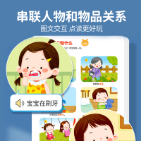 宝宝语言启蒙手指点读早教书 [正版]宝宝学说话神器训练开口会说话的早教有声书点读发声书早教儿童1-2-3岁幼儿启蒙认知手