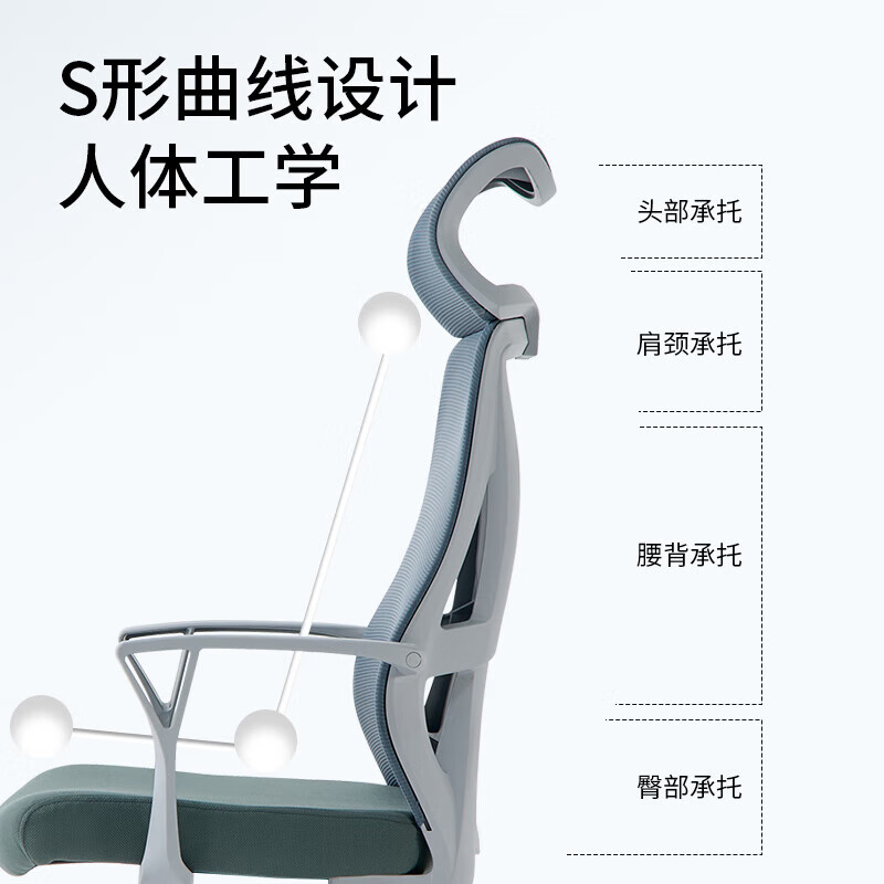 锦北 办公椅子电脑椅职员培训会议人体工学椅家用书房学习椅电竞椅高清大图