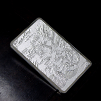 天鑫洋 足银9999银条 新款贵字龙凤银条银砖 100克规格 收藏送礼投资