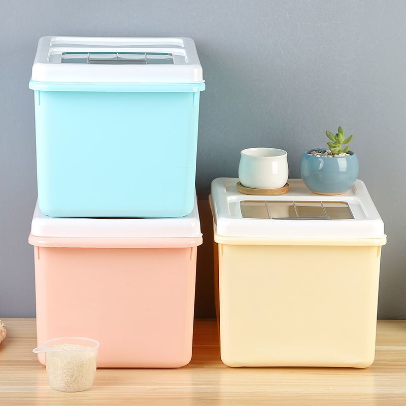 12斤 量米器 马卡龙黄(环保无味) 厨房装米桶家用