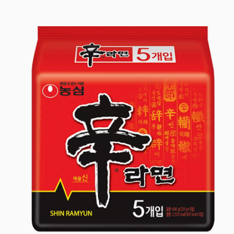 韩国农心辛拉面新春礼盒装(120g*5包)