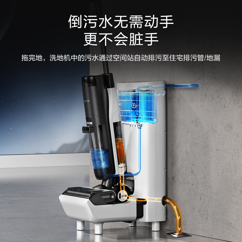 [智能][空间站]TINECO添可智能洗地机芙万基站版家用无线除菌吸拖洗一体Station Pro高清大图