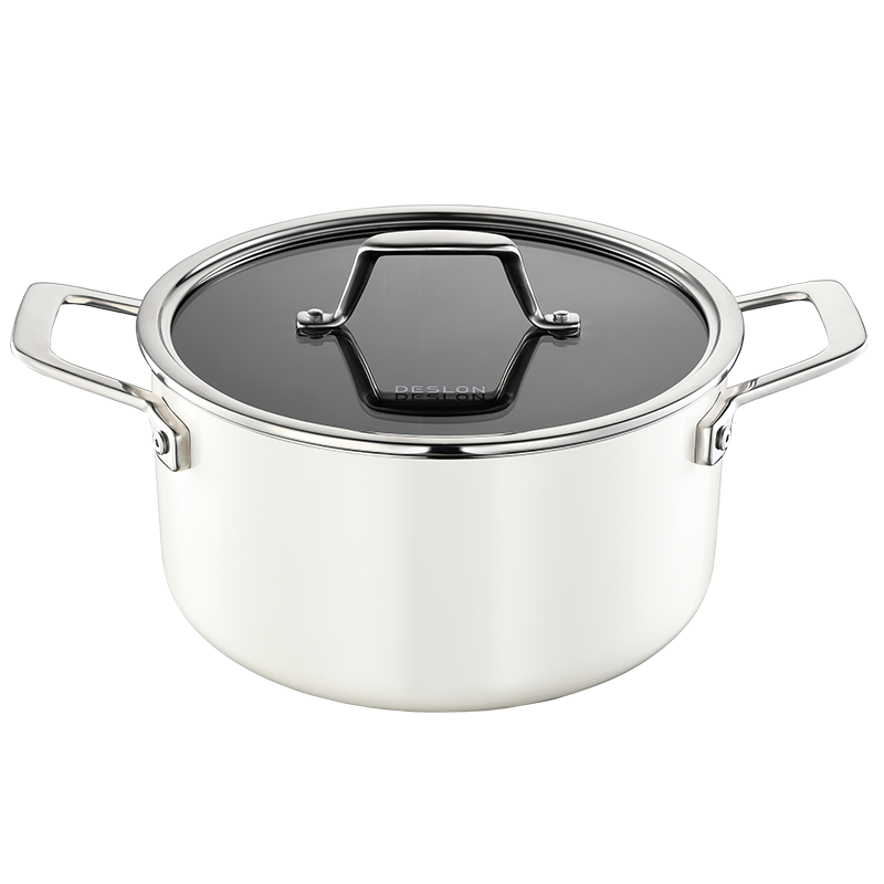 德世朗(DESLON) 云璟系列珐琅汤锅20cm 白色DP908-C20