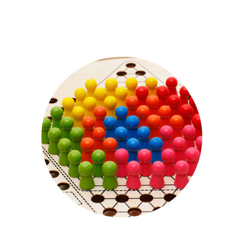 木丸子(MWZ)木质制跳棋飞行棋五子棋多功能十六合一亲子儿童玩具桌游高清大图