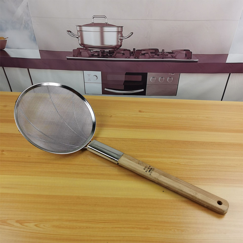 道富作竹木柄特厚捞篱28cm(起订量:5)