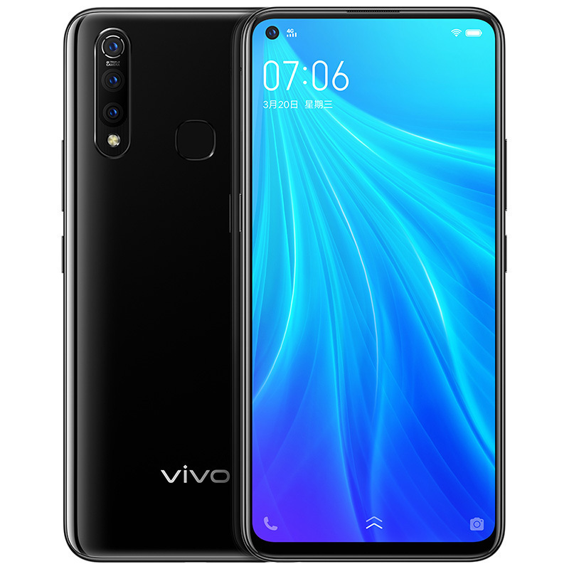 vivo Z5X 极夜黑 4+64G 极点屏手机 5000mAh大电池 三摄拍照手机全网通4G手机