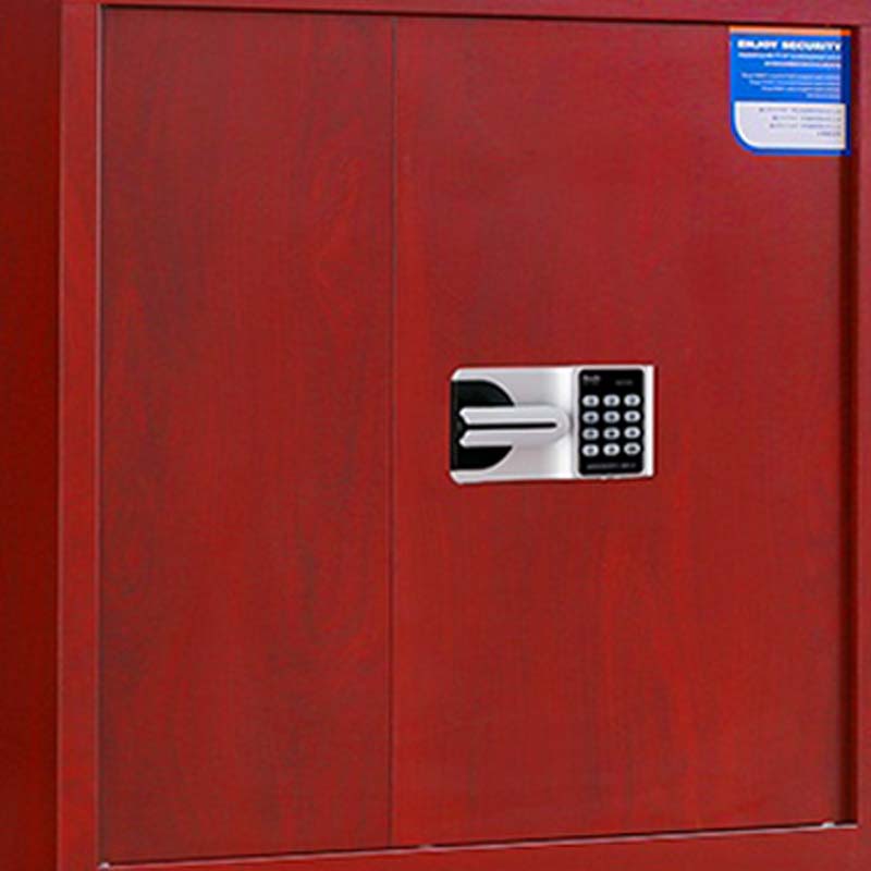 鑫升顺保密柜财务档案柜文件柜办公室资料储物柜保险柜电子密码国保锁矮柜红木纹-国保密码锁高清大图