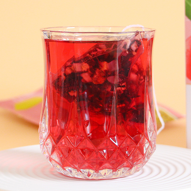 谯韵堂蜜桃蔓越莓茶100g盒三角包款蓝莓干蜜桃干玫瑰茄网红调味水果茶