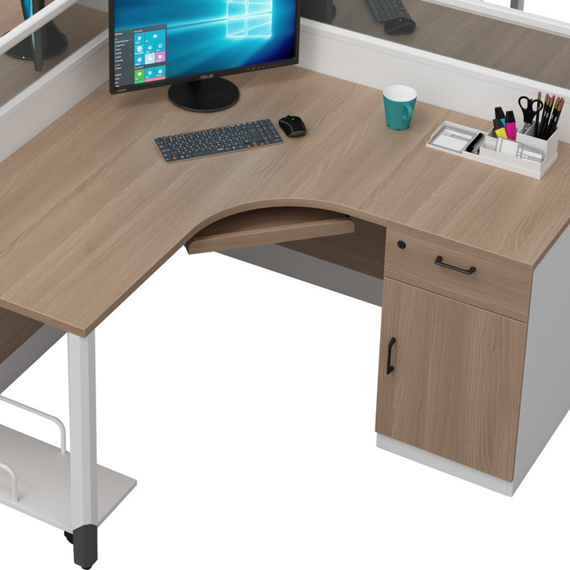 巴洛卡办公桌板式屏风职员桌28米四人屏风卡位办公桌电脑桌fl688n4