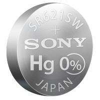SONY索尼1.55V纽扣电池SR621SW 手表电池 丹尼尔惠灵顿卡西欧阿玛尼天梭CK浪琴飞亚达石英表 2粒装