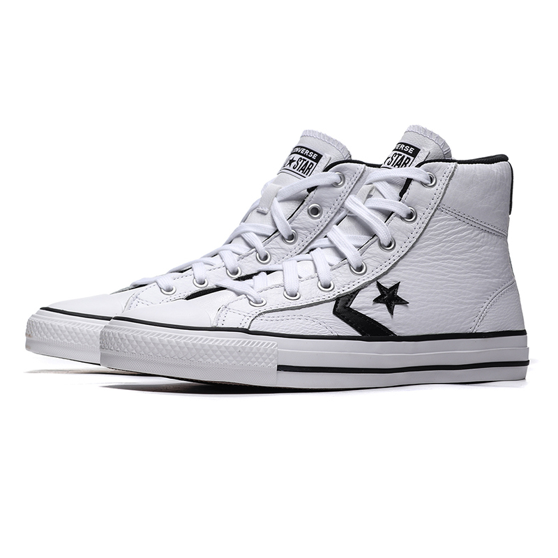 converse匡威男鞋女鞋板鞋2020新款高帮皮面绑带休闲运动鞋166226c